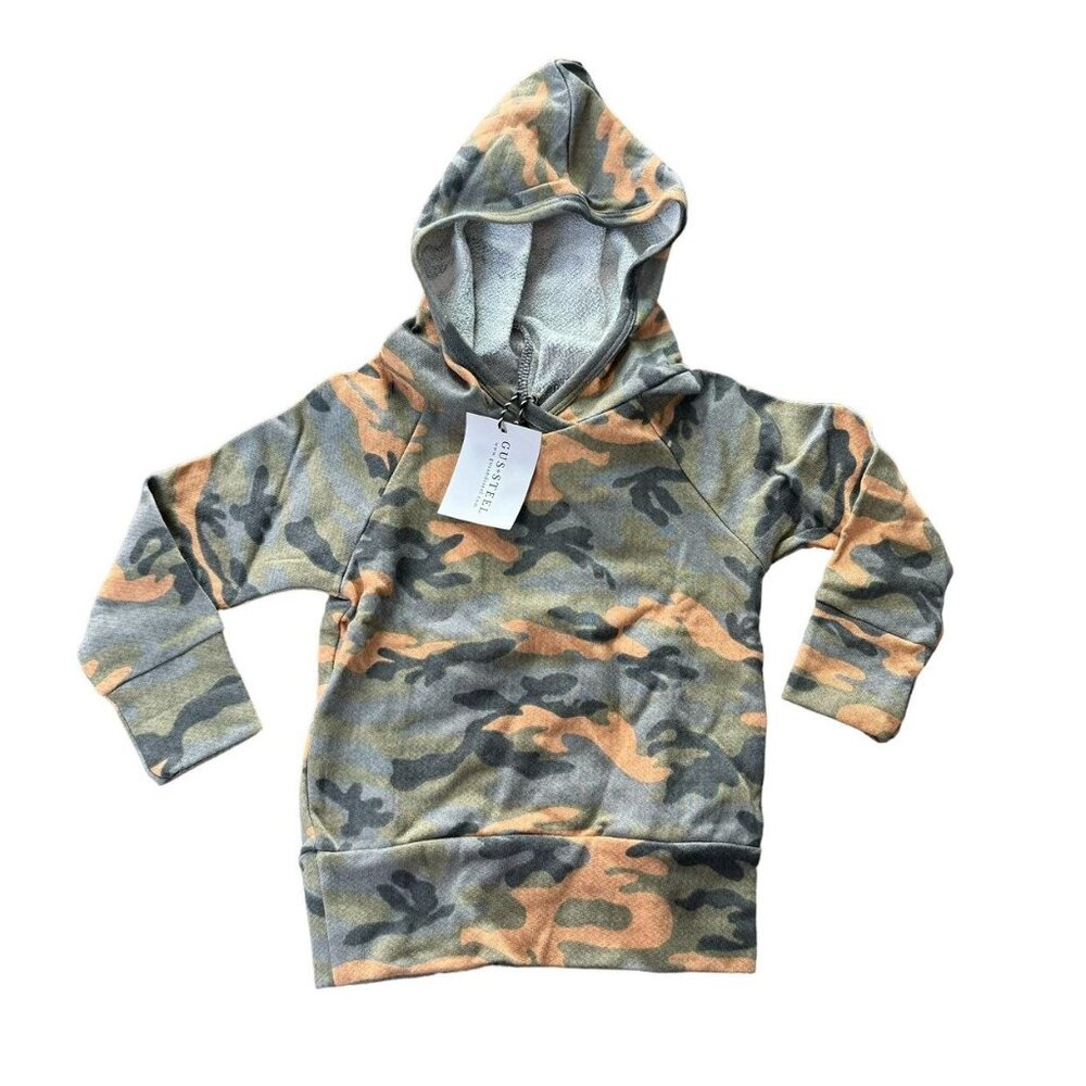 NWT Gus + Steel Camo Hoodie With Flaw 2T